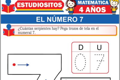 Ejercicios de Número 7 para Niños de Cuatro Años