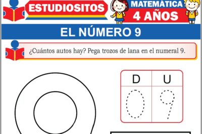 Ejercicios de Número 9 para Niños de Cuatro Años