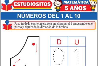 Ejercicios de Números del 1 al 10 para Niños de Cinco Años