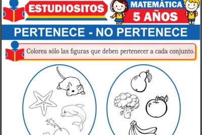 Ejercicios de Pertenece y no Pertenece para Niños de Cinco Años