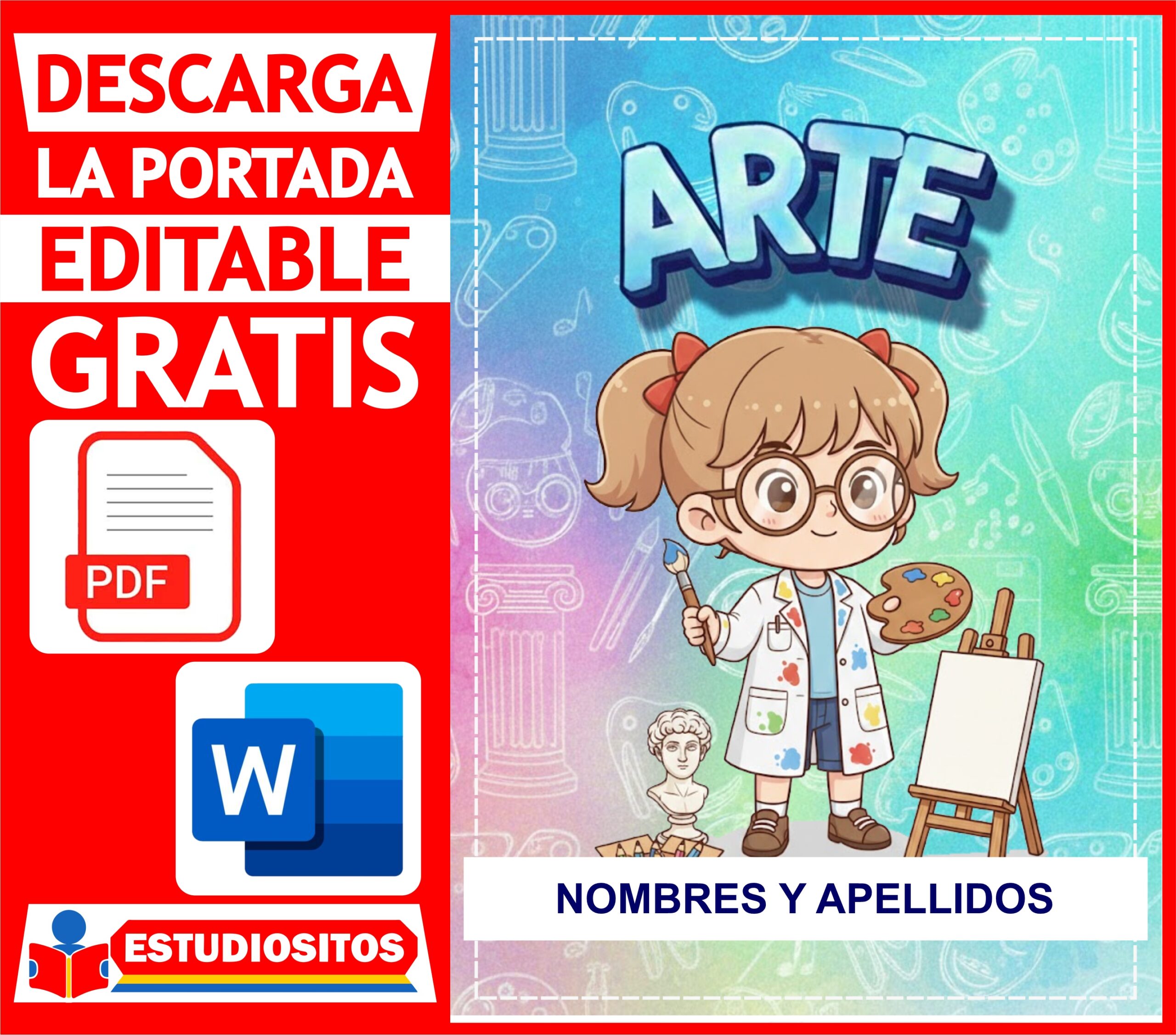Portada de Arte para Niñas - Editable