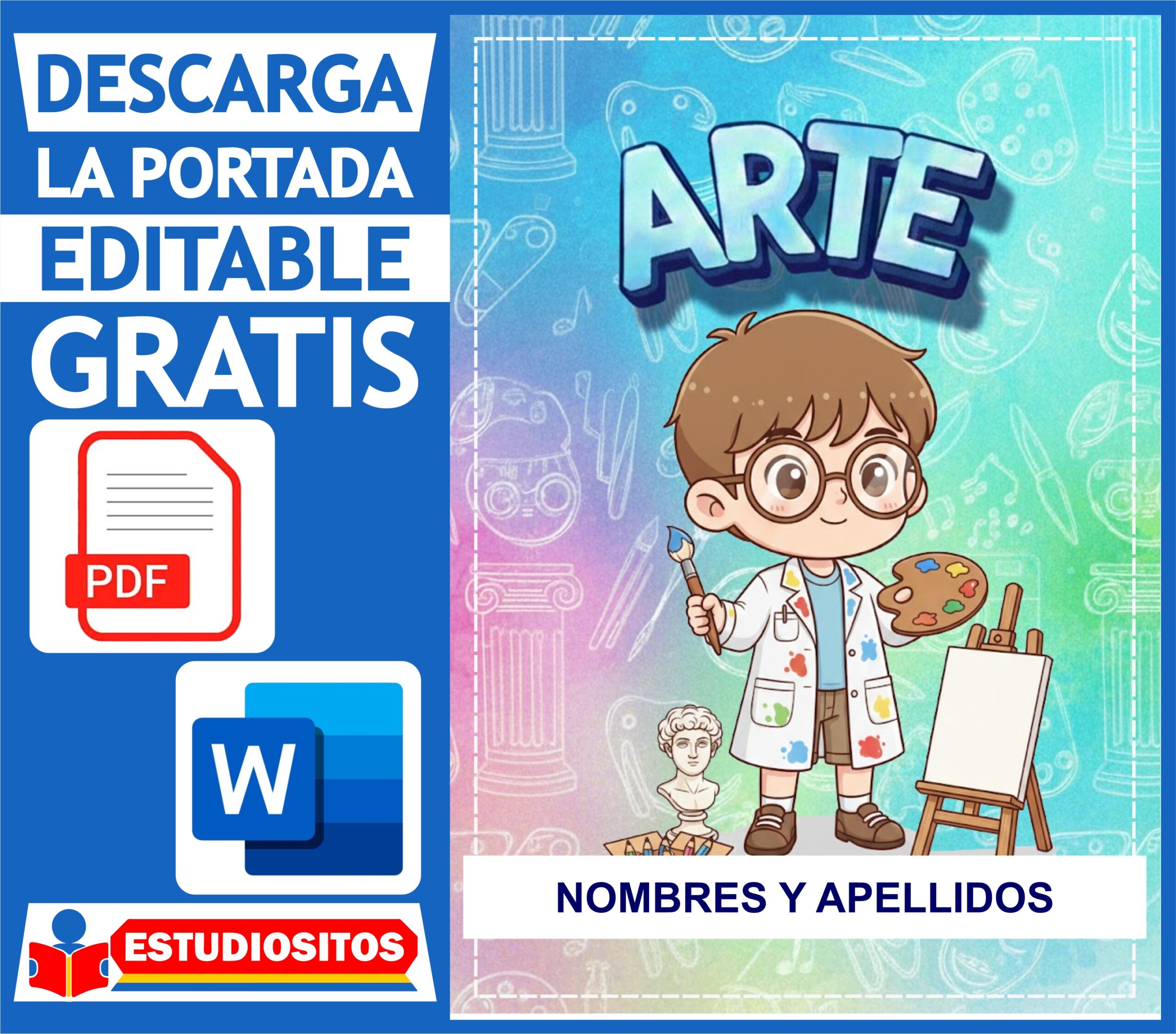 Portada de Arte para Niños - Editable