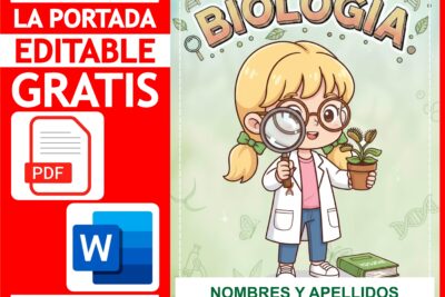 Portada de Biologia para Niñas - Editable