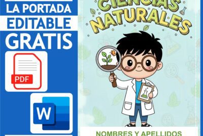 Portada de Ciencias Naturales para Niños - Editable