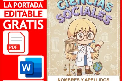 Portada de Ciencias Sociales para Niñas - Editable