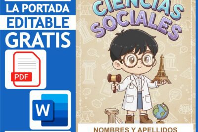 Portada de Ciencias Sociales para Niños - Editable