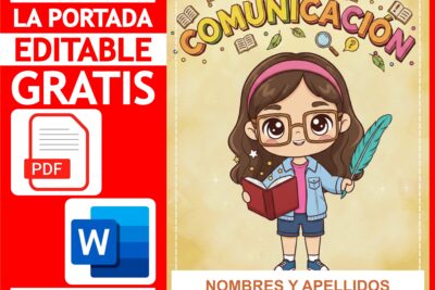 Portada de Comunicación para Niñas - Editable