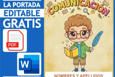 Portada de Comunicación para Niños - Editable