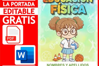 Portada de Educación Física para Niñas - Editable