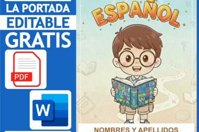 Portada de Español para Niños - Editable