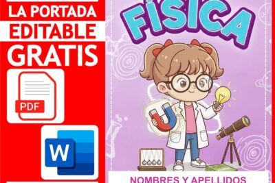 Portada de Física para Niñas - Editable
