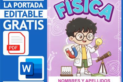 Portada de Física para Niños - Editable