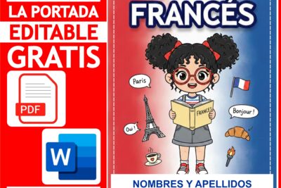 Portada de Frances para Niñas - Editable