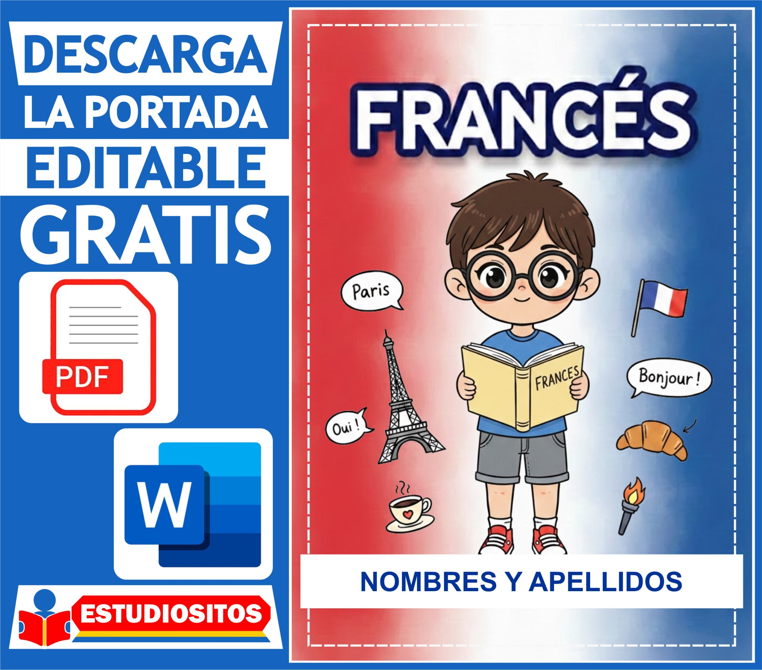 Portada de Frances para Niños - Editable