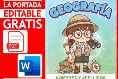 Portada de Geografía para Niñas - Editable