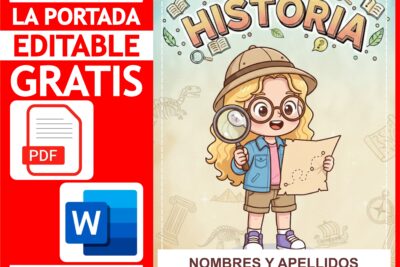 Portada de Historia para Niñas - Editable