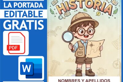 Portada de Historia para Niños - Editable