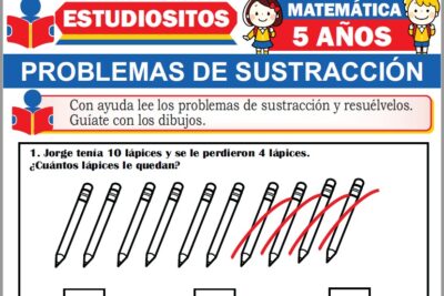 Ejercicios de Problemas de Sustracción para Niños de Cinco Años