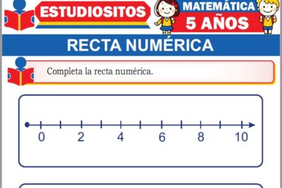 Ejercicios de Recta Numérica para Niños de Cinco Años