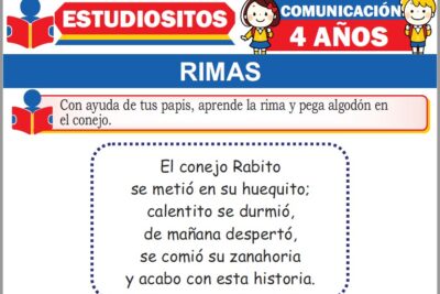 Ejercicios de Rimas Cortas para Niños de Cuatro Años