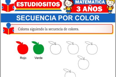 Ejercicios de Secuencia por Color para Niños de Tres Años