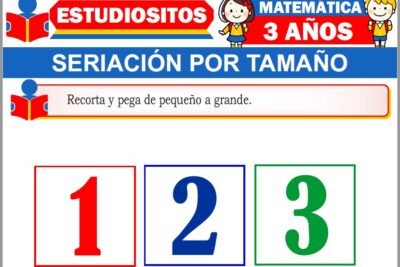 Ejercicios de Seriacion por Tamaño para Niños de Tres Años