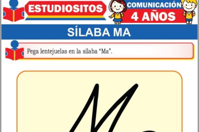 Ejercicios de Sílaba Ma para Niños de Cuatro Años