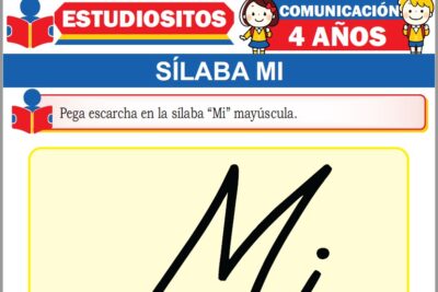 Ejercicios de Sílaba Mi para Niños de Cuatro Años