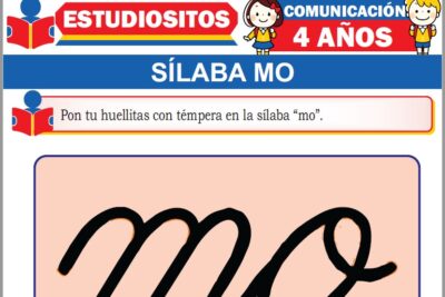 Ejercicios de Sílaba Mo para Niños de Cuatro Años