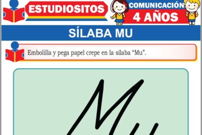 Ejercicios de Sílaba Mu para Niños de Cuatro Años