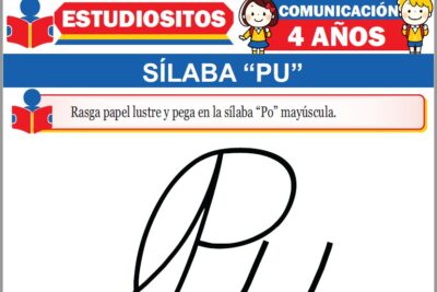 Ejercicios de Sílaba Pu para Niños de Cuatro Años Años