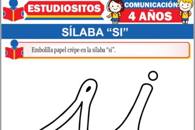 Ejercicios de Sílaba Si para Niños de Cuatro Años Años