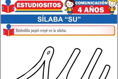 Ejercicios de Sílaba Su para Niños de Cuatro Años Años