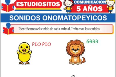 Ejercicios de Sonidos Onomatopéyicos de Animales para Niños de Cinco Años
