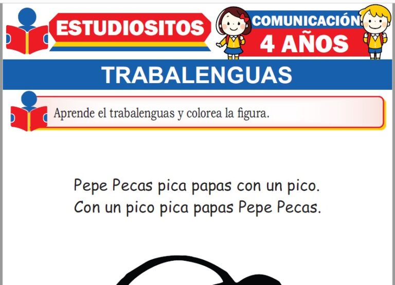 Trabalenguas Para Niños De Cuarto Año