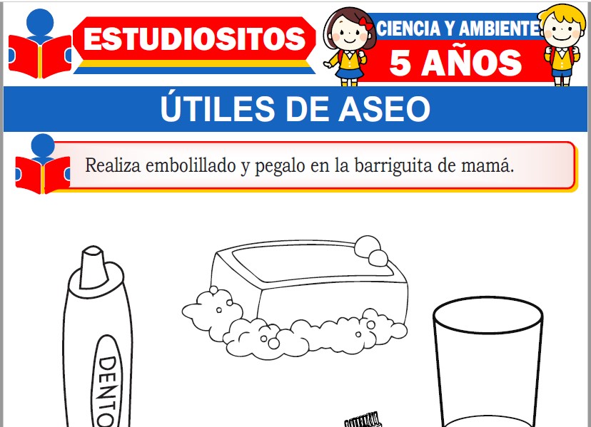 Ejercicios de Útiles de Aseo para Niños de Cinco Años