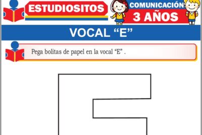 Ejercicios de Vocal E para Niños de Tres Años