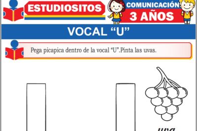 Ejercicios de Vocal U para Niños de Tres Años